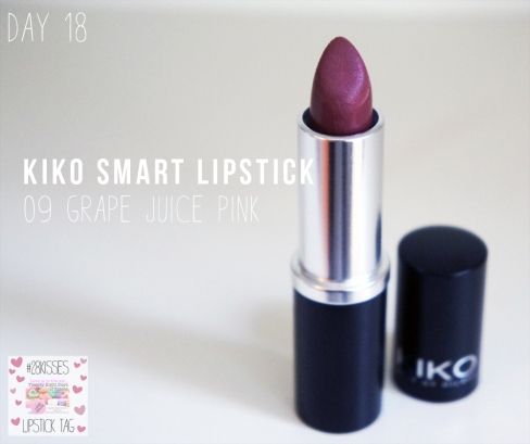 kiko Lipstick in 09 grape juice pink